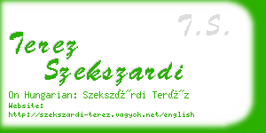 terez szekszardi business card